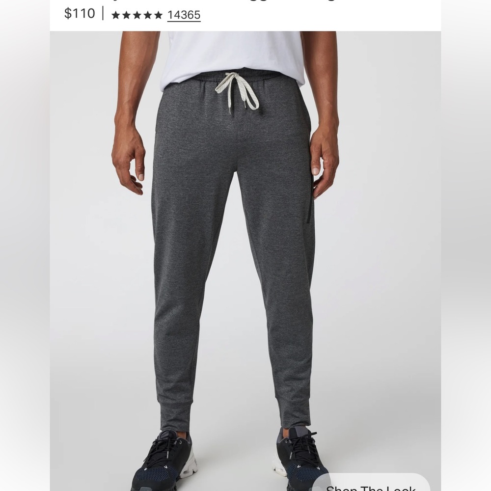 Vuori Set Man Jogger Pants with Hoodie Sweatshirt - Charcoal Gray